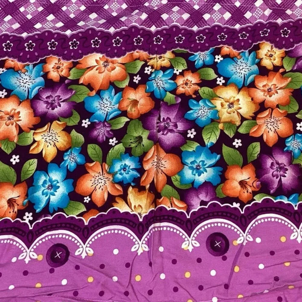 Handmade Pair of Standard Size Tropical Floral Lily Cotton Blend Pillow Shams